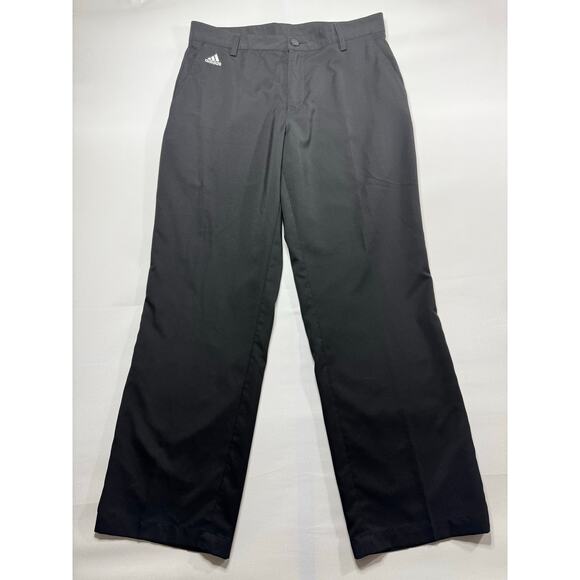 Adidas Climalite Men's Straight Leg Black Golf Pants - Size 32x30 (33x30) - Picture 1 of 5